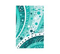 Decorator Wall Plate 1 Gang Light Switch Covers Turquoise and white circle Wallplate Single Toggle Switch Plate Mid Size 5" x 3" Electrical Outlet Covers Decorative Wall Switch Plate Cover Decor