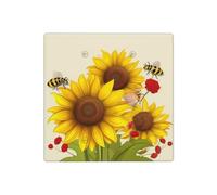 Decorator Wall Plate 2 Gang Light Switch Covers Bees Sunflowers Daisy Rose Flowers Wallplate Double Toggle Switch Plate Standard Size Electrical Outlet Covers Decorative Wall Switch Plate Cover
