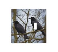 Decorator Wall Plate 2 Gang Light Switch Covers Black Crow Birds Wallplate Double Toggle Switch Plate Standard Size Electrical Outlet Covers Decorative Wall Switch Plate Cover