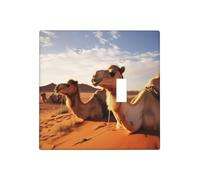 Decorator Wall Plate 2 Gang Light Switch Covers Camels Rest Desert Wallplate Double Toggle Switch Plate Standard Size Electrical Outlet Covers Decorative Wall Switch Plate Cover