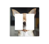 Decorator Wall Plate 2 Gang Light Switch Covers cute chihuahua Wallplate Double Toggle Switch Plate Standard Size Electrical Outlet Covers Decorative Wall Switch Plate Cover