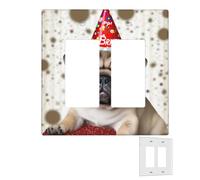 Decorator Wall Plate 2 Gang Light Switch Covers Duplex Receptacle Outlet Covers Cute Happy Birthday Pug Puppy Wall Plates for Electrical Outlets Plug Cover Standard Size Double Rocker Switch Plates