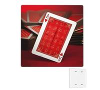 Decorator Wall Plate 2 Gang Light Switch Covers Duplex Receptacle Outlet Covers Red Background Playing Cards Wall Plates for Electrical Outlets Plug Cover Mid-size Double Rocker Switch Plates
