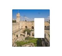 Decorator Wall Plate 2 Gang Light Switch Covers Israel at The Tower of David Wallplate Double Toggle Switch Plate Mid-size Electrical Outlet Covers Decorative Wall Switch Plate Cover