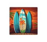 Decorator Wall Plate 2 Gang Light Switch Covers Surfboard on Wooden Wallplate Double Toggle Switch Plate Standard Size Electrical Outlet Covers Decorative Wall Switch Plate Cover