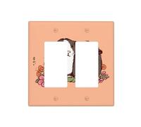 Decorator Wall Plate 2 Gang Light Switch Covers Two guinea pigs hanging out Wallplate Double Toggle Switch Plate Standard Size Electrical Outlet Covers Decorative Wall Switch Plate Cover