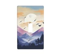 Decorator Wall Plate Cover Single Toggle Light Switch Cover birds flying at sunset Wallplates Blank Electrical Rocker Switch Plate Covers for Electrical Outlets Decorative 1 Gang 4.5" x 2.76"