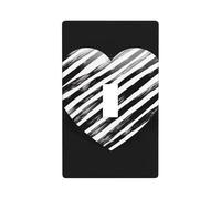 Decorator Wall Plate Cover Single Toggle Light Switch Cover Black white striped heart Wallplates Blank Electrical Rocker Switch Plate Covers for Electrical Outlets Decorative 1 Gang 4.5" x 2.76"