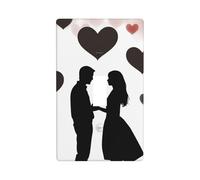 Decorator Wall Plate Cover Single Toggle Light Switch Cover Couple heart shape Wallplates Blank Electrical Rocker Switch Plate Covers for Electrical Outlets Decorative 1 Gang 4.5" x 2.76"