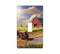 Decorator Wall Plate Cover Single Toggle Light Switch Cover Farm Morning Barn Wallplates Blank Electrical Rocker Switch Plate Covers for Electrical Outlets Decorative 1 Gang 4.5" x 2.76"