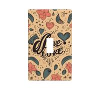Decorator Wall Plate Cover Single Toggle Light Switch Cover Love forever Wallplates Blank Electrical Rocker Switch Plate Covers for Electrical Outlets Decorative 1 Gang 4.5" x 2.76"