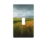 Decorator Wall Plate Cover Single Toggle Light Switch Cover Paddy Rice Field Wallplates Blank Electrical Rocker Switch Plate Covers for Electrical Outlets Decorative 1 Gang 4.5" x 2.76"