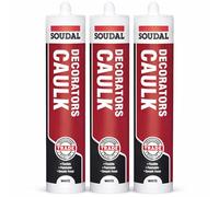 Decorators Caulk - 3 Pack | Paintable Acrylic Sealant for Gaps & Cracks | Flexible, Smooth Finish for Interior Decorating