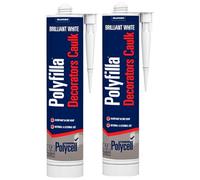 Decorators Caulk White - 380ml Flexible Filler (Pack of 2) | Quick-Dry Interior Sealant for Walls, Ceilings & Skirting | Paintable in 1 Hour | Smooth Finish