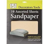 Decorators Tools 10 Sandpaper Sheets for Metal Wood Plaster Paint Decorating Fine Medium Waterproof Sandpaper for Wood Furniture Finishing, Metal Sanding and Automotive Polishing 23 x 14cm (3)