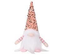 Decorazioni Gnomi di Natale - Pupazzo Con Paillettes e Luci LED a Batteria | Peluche da Tavolo | Per Festa Natalizia Compleanno Casa Ufficio Libreria Cucina Camera Appartamento