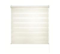Decorblind Double Layer Roller Blind Night and Day Installation Wall or Ceiling, Blind Size: 170 x 180 cm Width x Length/Fabric Dimensions: 167 x 175 cm - Ecru Blind, Night and Day Window Blind