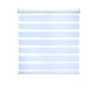 Decorblind Double Layer Roller Blind Night and Day Installation Wall or Ceiling, Blind Size: 180 x 180 cm Width x Length/Fabric Dimensions: 177 x 175 cm - Sky Blue Blind, Night and Day Window Blind