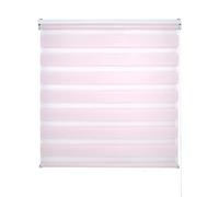 Decorblind | Double Layer Roller Blind Night and Day - Wall or Ceiling Installation, Measure 180 x 250 (Width x Length), Fabric 177 x 245 - Pink, For Window