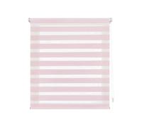 Decorblind | Double Layer Roller Blind, No Tools and No Drilling, Blind Size: 97 x 180 cm Width x Length/Fabric Dimensions: 94 x 175 cm - Night and Day Roller Blind, Pink Blinds for Windows
