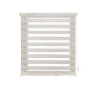 Decorblind | Double Layer Roller Blind, No Tools and No Drilling, Night and Day Ecru - Measure 140 x 180 (Width x Length), Fabric 137 x 175 - For Windows