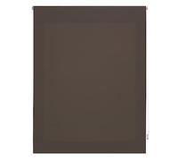 DECORBLIND | Smooth Translucent Roller Blind, Blind Size: 100 x 250 cm Width x Length/Plain Fabric Dimensions: 97 x 245 cm - Translucent Dark Brown Easy Installation to Wall or Ceiling