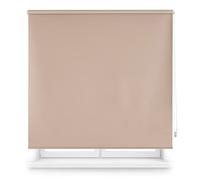 Decorblind Thermal Blackout Roller Blind, Blind Size: 100 x 230 cm Width x Length/Fabric Dimensions: 97 x 225 cm - Plain Ivory Opaque Blind Easy Installation to Wall or Ceiling