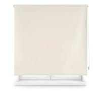 Decorblind | Thermal Blackout Roller Blind, Measure 120 x 230 cm Width x Length, Fabric 117 x 225 cm - Plain Beige, Easy Installation to Wall or Ceiling