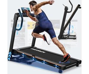 Decorcn Folding Treadmill for Home, 4.5HP, 20 Auto Incline, 1km/h-16km/h, 150KG limited, Ideal for marathon training, Running Machine for Heavy People with LED, Bluetooth Speakers, Silent Walking Pad