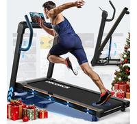 Decorcn Folding Treadmill for Home, 4.5HP, 20 Auto Incline, 1km/h-16km/h, 150KG limited, Running Machine for Heavy People with LED, Bluetooth Speakers, Silent Walking Pad