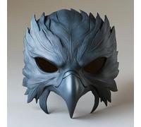 Decords 3D Printed Raven Mask | Gothic Bird Warrior Mask | Plague Doctor Cosplay Fantasy Beak Mask | Dark Mystic Mask Halloween Mask | LARP Costume | Main Color: Purple