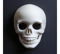 Decords 3D Printed Skull Mask | Horror Costume Cosplay Face Mask | Halloween Skeleton Mask | Gothic Face Cover Scary Mask | 3D Print Costume Mask | Main Color: Black