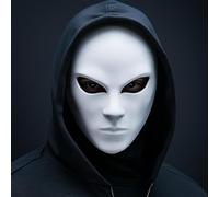 Decords Anonymous Cosplay Mask | Stealth Assassin Sci-Fi Villain Mask | Halloween Costume Gothic Horror Mask 3D Printed Faceless Phantom Horror Mask | Main Color: Muted Red