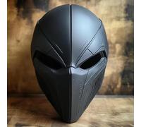 Decords Futuristic Warrior Face Mask | Black 3D Printed Helmet | Cosplay Mask for Men | Tactical Sci-Fi Mask | LARP Armor | Halloween Costume Masks | Main Color: Yellow