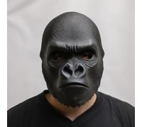 Decords Gorilla Face Mask | 3D Printed Mask for Costume & Cosplay | Realistic Animal Mask | Funny Halloween Mask | Unique Jungle Party Prop | Main Color: Matte Black