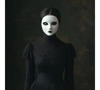 Decords Phantom Mask | Gothic Masquerade Victorian Horror Mask | 3D Printed Haunting Face Mask | Cospla Costume Elegant Mask | Halloween Mask | Main Color: Muted Red