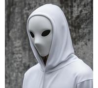 Decords Phantom Mask | Minimalist Faceless Mask | 3D Printed Creepy Halloween Mask | Anonymous Cosplay Haunting Horror Mask | Costume Party Mask | Main Color: Turquoise