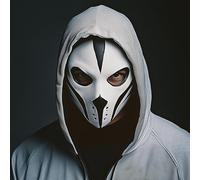 Decords Tactical Phantom Mask | Stealth Assassin Mask | 3D Printed Horror Cosplay Mask | Halloween Villain Cyberpunk Warrior Mask | Costume Mask | Main Color: Blue