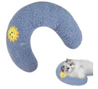 DecorDwell Little Pillow For Cats Cat Neck Pillow,Animal Neck Pillows,u-Shaped Calming Toy Pet Pillows,effectively protect the cat's cervical spine,Fabric Pillow For Cat Cat Bed Pillows (Blue)