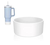 DecorDwell Water Bottle Bottom Silicone Sleeve, Silicone Flex Boot Compatible with Stanley Cup 40oz, Anti Slip Protective Sleeve Bottom Diameter 9cm, 3.56inch, Sports Bottles Accessories (White)