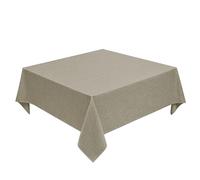 Decorelia Waterproof Square Faux Linen Tablecloth for Dining Room(Square, 52x52 Inch, Natural)