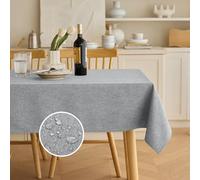 Decorelia Waterproof Wipe Clean Table Cloth for 10ft Banquet Rectangle Table,Outdoor Spillproof Wrinkle Free Tablecloth for Thanksgiving,Christmas,Easter (Oblong,60 x 144 Inch (12-14 Seats),Cool Grey)