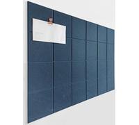DECORETTA Cork Board Alternative - 6 Pack Felt Wall Tiles with Safe Removable Adhesive Tabs, Cork Boards for Walls for Home Office Pin Board Tack Board - Prussian Blue