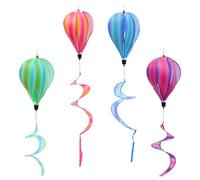 Décorez Votre Jardin Avec Une Roue À Vent - Moulin À Vent En Montgolfière | Girouette Montgolfière Tournante | 4X Girouettes Décoratives Pour Extérieur | Ornement Extérieur Pour Jardin Patio