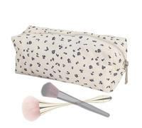 Decorhome Cosmetic Bag - Makeup Brush Pouch | Cosmetic Storage Pouch for Easy Organization | Stylish Travel Bag Makeup Organizer | Canvas Toiletry Bag for Women Girls | Small Floral Makeup Brush Bag