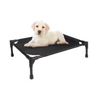 Decorhome Dog Cot Bed - Foldable Elevated Pet Bed with Removable Canopy | Portable Durables Oxford Fabric Pet Bed for Camping Beach | Includes Extra Carrying Bag | Moisture Proof Off-the-Ground Bed