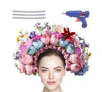Decorhome Flower Headband | Bridal Flower Crown - Flower Crown for Women Girls, Flower Headbands Making Kit, Bride Bridesmaid Wedding Headdress