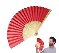 Decorhome Hand Held Folding Fan - Vintage Handheld Silk Folding Fans With Frames | 8inch Handheld Folding Hand Fan | Classic Paper Fan | Chinese Style Hand Fan With Tassels For Wedding Wall