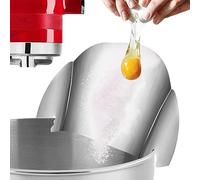 Decorhome Mixer Bowl Pouring Shield, Replacement Splash Guard, Pouring Chute, Splatter Guard with Double Fix Slots, Stainless Steel Edge Beater for Home Kitchen, Kitchen Accessories