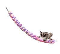 Decorhome Sugar Glider Swing Toys - 50cm Colorful Parrot Swing Toy | Handmade Cotton Rope Swing | Cage Accessories for Hamsters | Squirrel Gerbils Swing Toy | Hanging Sugar Glider Rope Climbing Toy